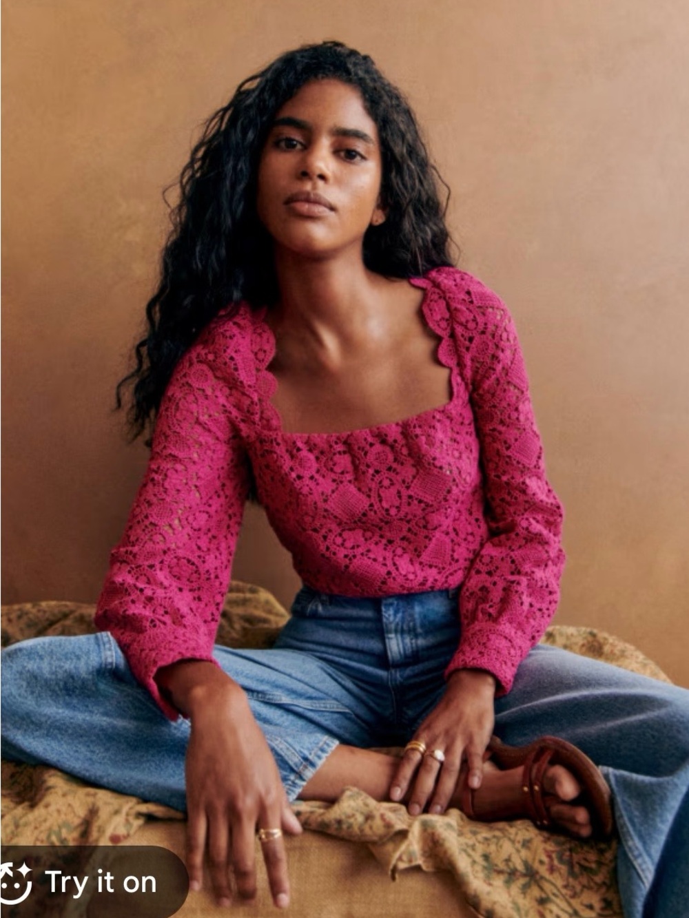 **RARE** Sezane beautiful Alvere top in fuschia